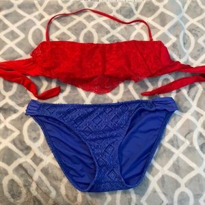 Red & Blue Bathing Suit